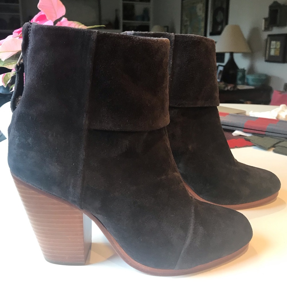 Rag & Bone Newbury Ankle Boot Suede Asphalt